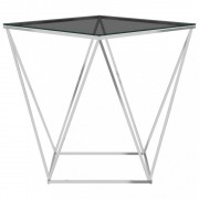 Konferenčný stolík nerezová oceľ / sklo Dekorhome