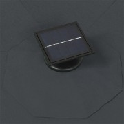 Nástenný slnečník s LED svetlami Ø 300 cm látka/kov Dekorhome