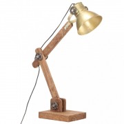 Stolná lampa kov / mangovníkové drevo Dekorhome