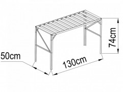 Hliníkový regál do skleníka Dekorhome