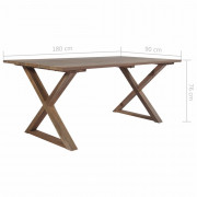 Záhradný jedálenský stôl 180x90 cm z teakového dreva