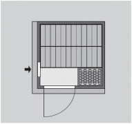 Interiérová fínska sauna 151 x 151 cm Dekorhome