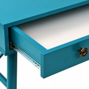Písací stôl so zásuvkou 90x50 cm tyrkysová Dekorhome