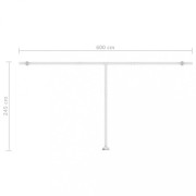 Ručne zaťahovacia markíza s LED svetlom 600x300 cm Dekorhome