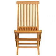Skladacia záhradná stolička s poduškami 8 ks teak / látka Dekorhome