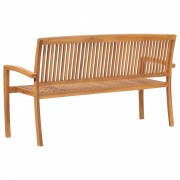 Záhradná lavica teak / látka Dekorhome