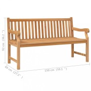 Záhradná lavica 150 cm teak Dekorhome