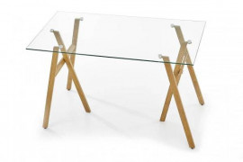 Písací stôl B-35 sklo / dub medový