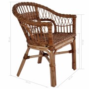 Záhradná stolička hnedý ratan Dekorhome