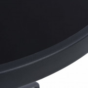 Záhradný stolík 60 cm oceľ / sklo čierna Dekorhome
