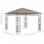 Záhradný altánok s moskytiérou 3 x 3 m Dekorhome