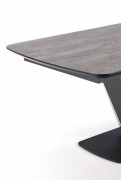 Rozkladací jedálenský stôl VINSTON sivá / čierna
