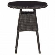 Záhradný bistro set 3 ks čierna / sivá Dekorhome