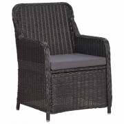 Záhradný bistro set 3 ks čierna / sivá Dekorhome