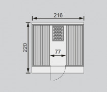 Vonkajšia fínska sudové sauna 216 x 220 cm Dekorhome