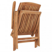 Polohovacie záhradné stoličky 2 ks teakové drevo Dekorhome