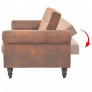 Rozkladacia Chesterfield pohovka hnedá Dekorhome