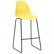 Barové stoličky 6ks plast / kov Dekorhome