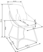 Jedálenská stolička K391 svetlosivá / sivá / čierna