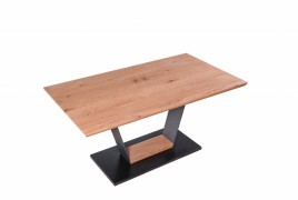 Rozkladací jedálenský stôl URBANO dub zlatý / čierna