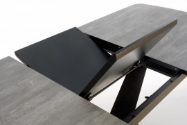 Rozkladací jedálenský stôl VINSTON sivá / čierna