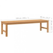 Záhradná lavica teak Dekorhome