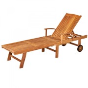 Záhradné ležadlo polohovacie D9044 teak Dekorhome