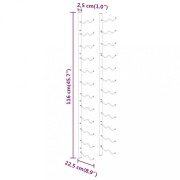 Nástenný stojan na víno na 24 fliaš Dekorhome