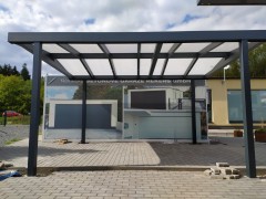 Hliníkový prístrešok na auto SOLAR ENERGO 6x8m s FVE 9,12 kW + batéria 6,2 kW