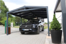 Hliníkový prístrešok na auto SOLAR ENERGO 6x4m s FVE 4,56 kW + batéria 6,2 kW