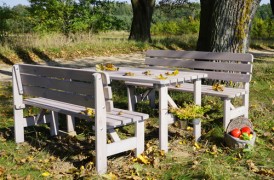 Záhradná lavička VIKING 150 cm sivá