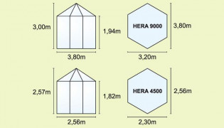 Pavilón HERA 9000 sklo / polykarbonát / hliník Dekorhome