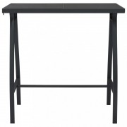 Záhradný barový stôl 110x60 cm čierna Dekorhome