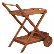 Čajový vozík akáciové drevo Dekorhome