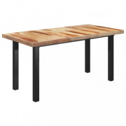 Jedálenský stôl 180x90 cm hnedá / čierna Dekorhome
