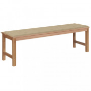 Záhradná lavica s poduškou 150 cm masívne teak Dekorhome