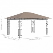 Altánok s moskytiérou 4x3 m Dekorhome