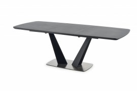 Rozkladací jedálenský stôl FANGOR tmavosivá / čierna