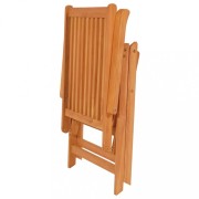 Záhradná stolička 4 ks teak / látka Dekorhome