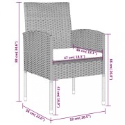 Záhradný jedálenský set 5 ks polyratan / sklo Dekorhome