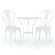 Záhradný bistro set 3 ks liaty hliník Dekorhome