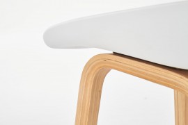 Barová stolička H86 sivá / biela