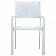 Záhradné stoličky 2 ks plast / oceľ Dekorhome