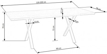 Jedálenský stôl APEX dyha