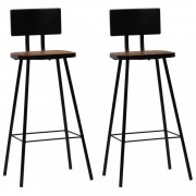 Barový set 3 ks kov / MDF Dekorhome