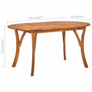 Záhradný stôl 150 x 90 cm hnedá Dekorhome