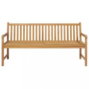 Záhradná lavica teak / látka Dekorhome
