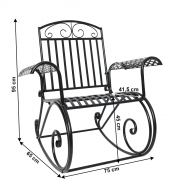 Záhradné hojdacie kreslo SAIDI čierna