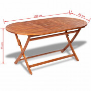 Záhradný jedálenský stôl akáciové drevo Dekorhome