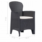 Záhradný bistro set 3 ks plast Dekorhome